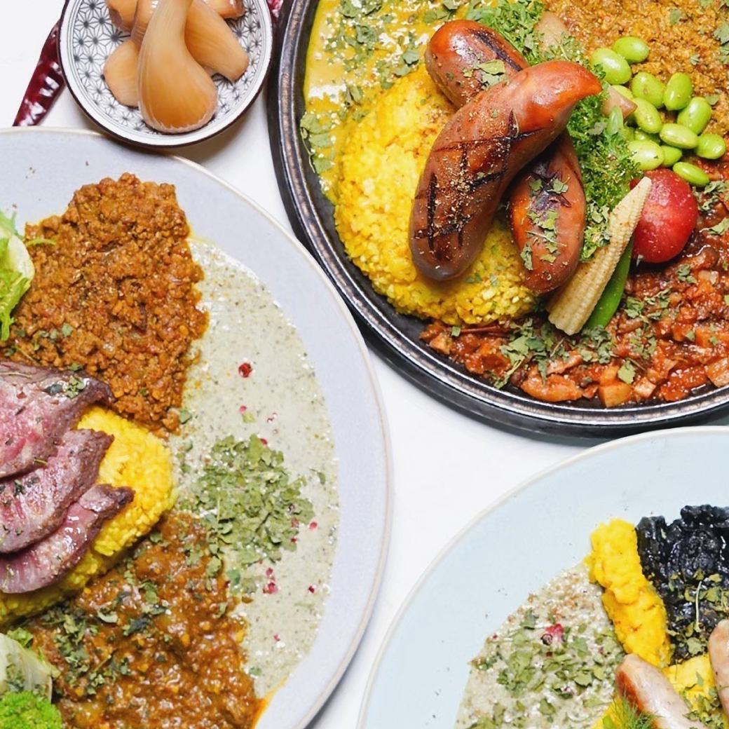 和食×スパイスの融合！炭火焼きをはじめとする創作料理を落ち着いた空間で◎