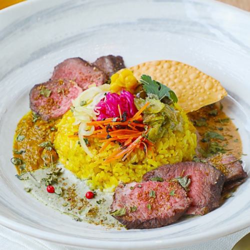 ≪和食の技法×スパイスが生み出す至高のスパイスカレー！≫グルテンフリーの”3種のあいがけカレー”