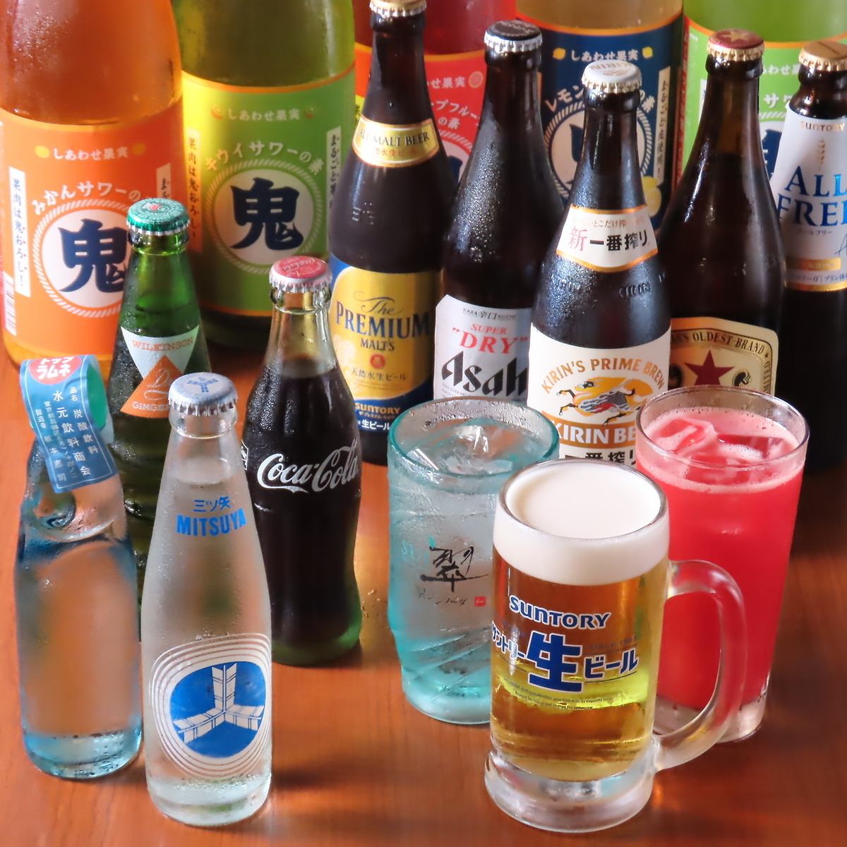 飲み放題にはビールもついて3000円台～ございます♪