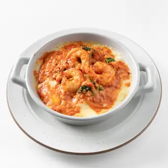 진한 새우 토마토 크림의 리조토 도리아