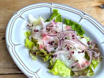 참돔 카르파치오 레몬 라임 드레싱