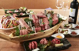【고베 비프 일두 배 배달 코스 8500엔】※+2500엔으로 음료 무제한을 붙일 수 있습니다!
