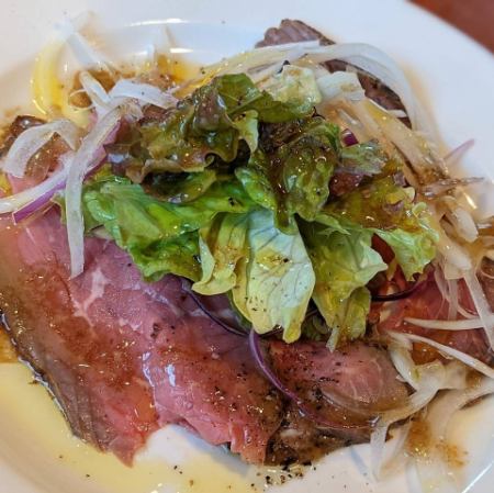 ローストビーフのカルパッチョ仕立て