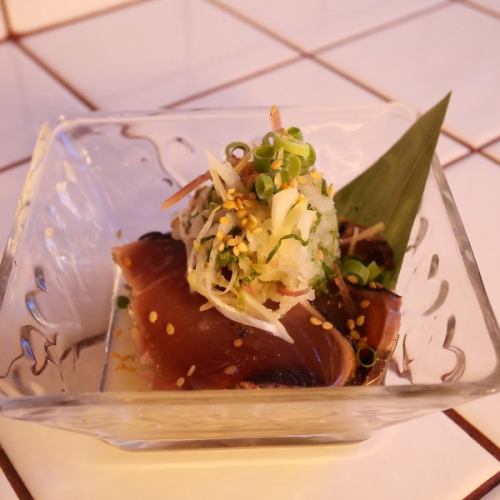 カツオの酢の物～香味野菜と大根おろし～
