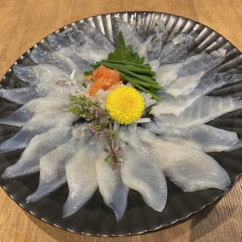 トラフグてっさ付き！ふぐとお肉が楽しめるコース！！１２０分飲み放題付（９０分L.O）