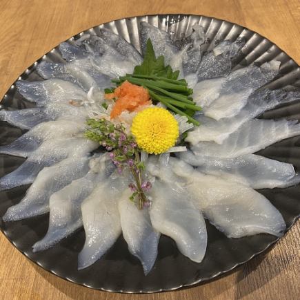 トラフグてっさ付き!ふぐとお肉が楽しめるコース!!120分飲み放題付(90分L.O)