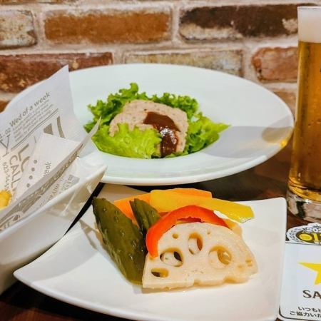 料理6品+飲み放題付さらにお好きなクラフトビール1杯プレゼント！オススメプラン4500円(税込)