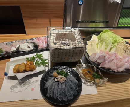 泳ぎふぐ　フルコース　飲み放題付き