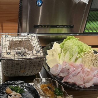 泳ぎふぐ　焼ふぐコース　飲み放題付き