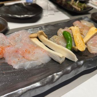 泳ぎふぐ　焼ふぐ　コース。