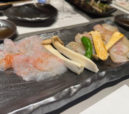 泳ぎふぐ　焼ふぐ　コース。