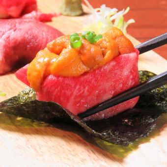 Biei wagyu beef roasted sea urchin warship
