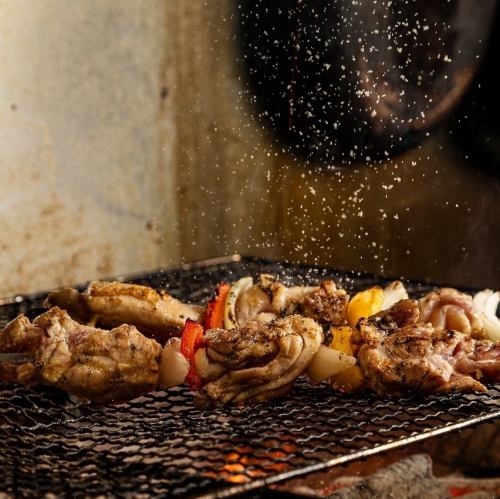 Grilled over charcoal