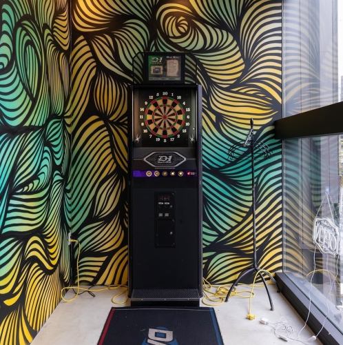 You can also enjoy darts on the second floor. Perfect for after-parties.