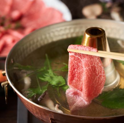 ◆All-you-can-eat shabu-shabu◆Raku course (Japanese black beef)◆100 minutes 4,180 yen per person (tax included)