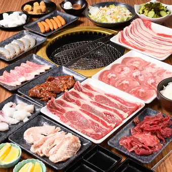 【焼肉食べ放題】◆楽コース◆90分 お一人様 4400円(税込)