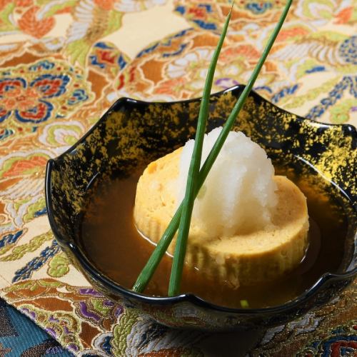 Soba restaurant's dashi-rolled egg