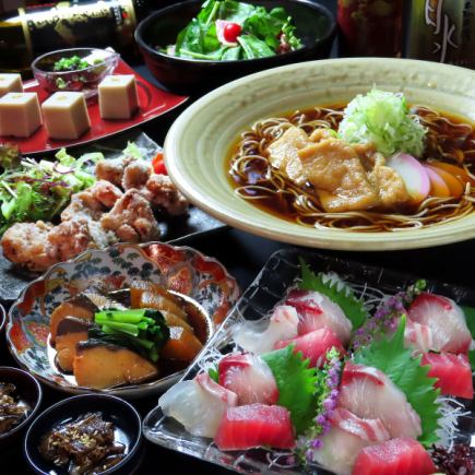 【当日予約OK】国産鶏の竜田揚げ＆天ぷら〆にかけ蕎麦がついて☆120分飲み放題付4,000円（税込）