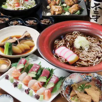 [Soba Kabuto Course 4,000 yen] A generous selection of winter ingredients ♪ 8 dishes in total, with 120 minutes of all-you-can-drink.