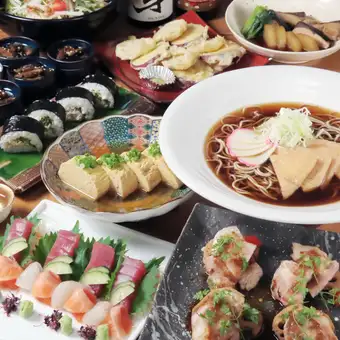 [Soba Kabuto Course 5,000 yen] A 10-course meal featuring plenty of winter ingredients, including 120 minutes of all-you-can-drink.