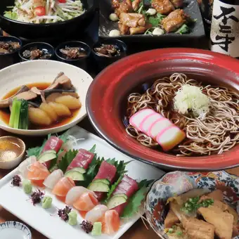 [Soba Kabuto Course 4,000 yen] A generous selection of winter ingredients ♪ 8 dishes in total, with 120 minutes of all-you-can-drink.