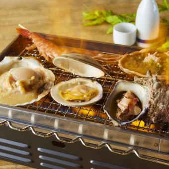 【スタミナBBQコース】浜焼きやうなぎご飯など全8品3時間飲み放題付き5500円⇒4500円