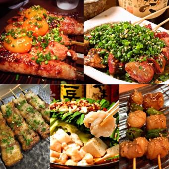 A hearty meal! Our recommended Hakata Yakitori course