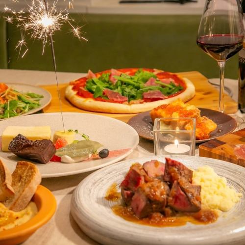 飲み放題付きのコース料理も人気です！