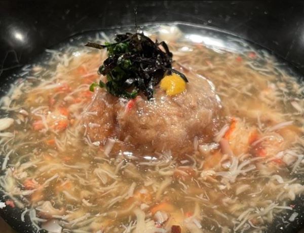 蓮根まんじゅう 湯葉あん掛け
