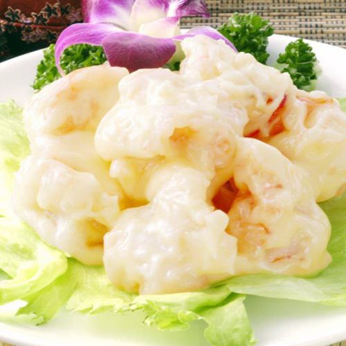 Shrimp with mayonnaise