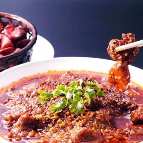 Thinly sliced beef stewed with sansho mustard