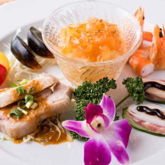 2-hour all-you-can-drink Hana course, 10 dishes, 6,000 yen (tax included)