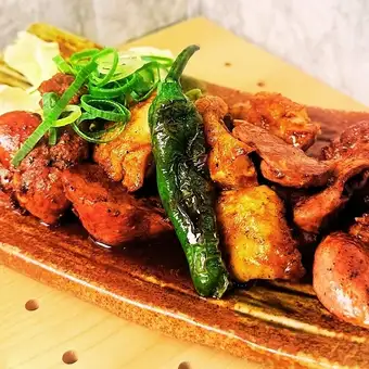 阿波尾鶏のミックス炭火焼き S
