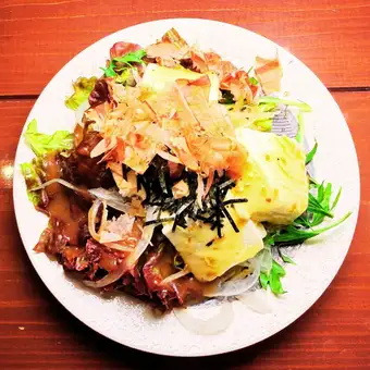 おっさん豆腐の和風サラダ