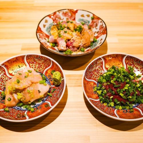 【名物】鶏のたたき・鶏わさ・低温調理鶏レバーねぎまみれ