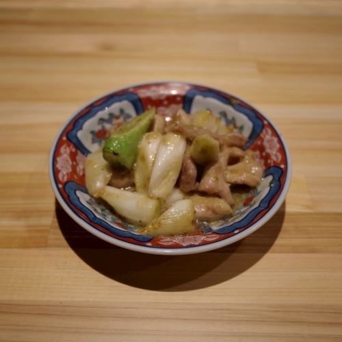 柚子胡椒味噌炒雞胸肉和白洋蔥