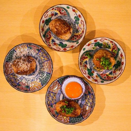 [盡情享用您想吃的雞肉] 我們提供烤雞肉串、雞肉生魚片、肉丸等。