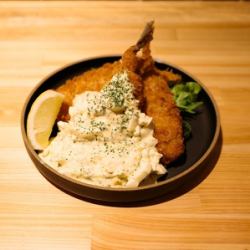 Fried horse mackerel with homemade tartar sauce