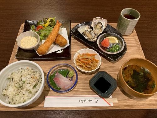 海老・牡蠣食べ比べ定食