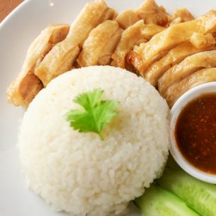 Thai style chicken rice "khao man gai"