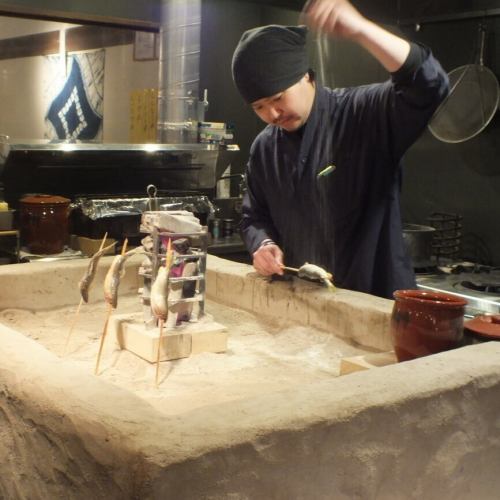 目の前で焼き上げます♪