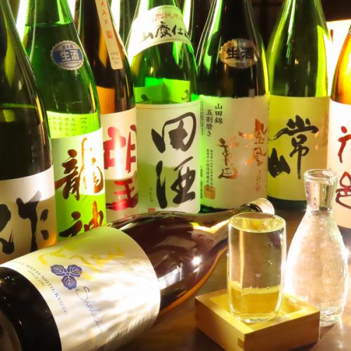 日本酒も豊富に取り揃え