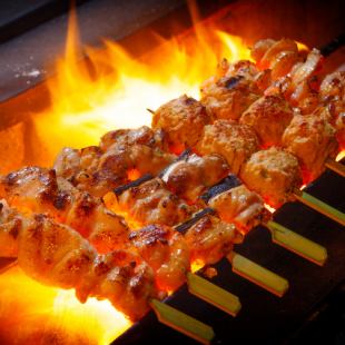 Recommended! Authentic yakitori course meal with 10 dishes and 120 minutes of all-you-can-drink included for 4,000 yen