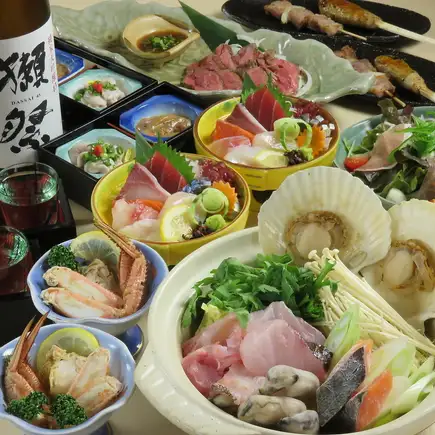 8-course "Kiwami" Autumn/Winter Menu (includes 120 minutes of all-you-can-drink draft beer) 7,000 yen (tax included)