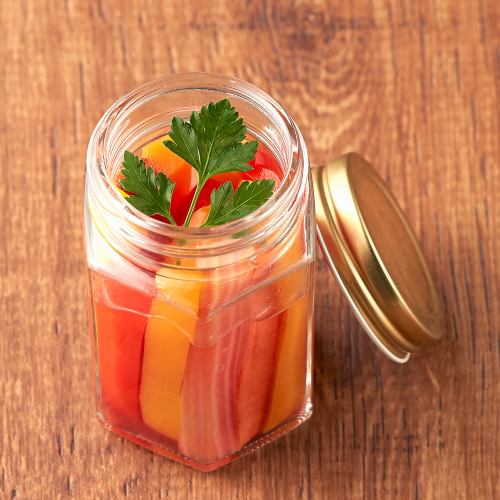 Homemade bottled ale pickles