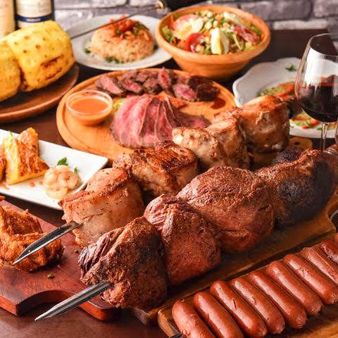 [Lunch] All-you-can-eat for 2 hours "All-you-can-eat domestic beef churrasco course"