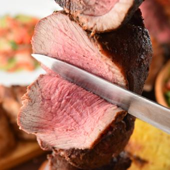 [2-hour all-you-can-drink included] Lunch only! Authentic churrasco all-you-can-eat course [3,980 yen excluding tax/4,378 yen including tax]