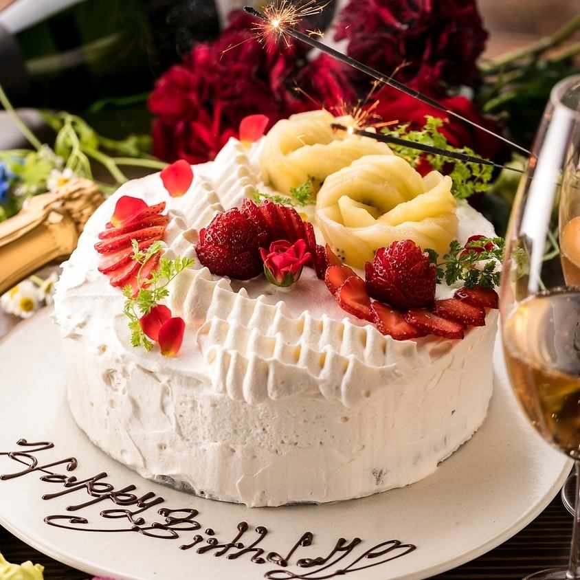 デザートプレートございます◎誕生日や記念日のサプライズに♪