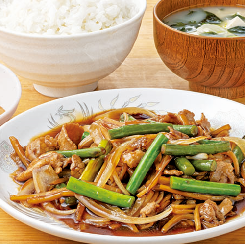 [コク旨]豚肉と竹の子のオイスター炒め定食