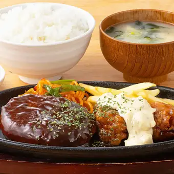 チキン南蛮&ハンバーグセット